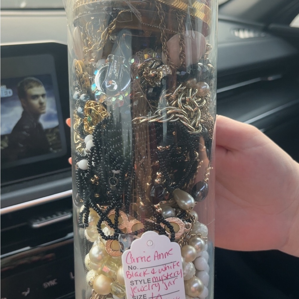 Black and White Mystery Jewelry Jar